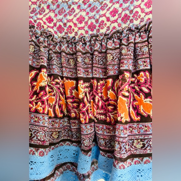 FREE PEOPLE Floral Print Lola Bell Sleeve Tassel Tie Kimono Small - Picture 11 of 16